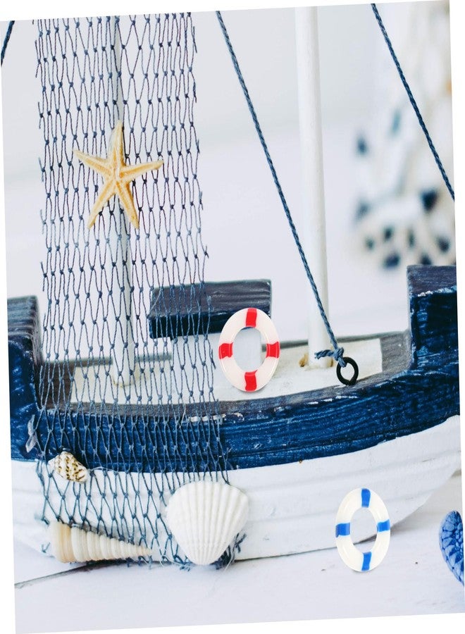 SUPVOX 10Pcs Miniature Life Preserver Float Charms Resin Nautical Decor Swim Ring Buoy for Dollhouse Micro Landscape Beach Theme Party Decoration - Image 5